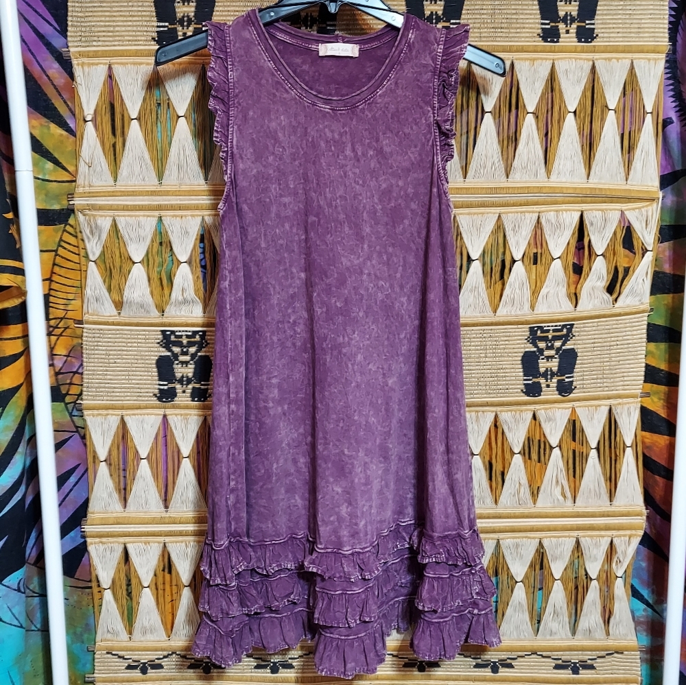 Purple Altar'd State Ruffle Dress